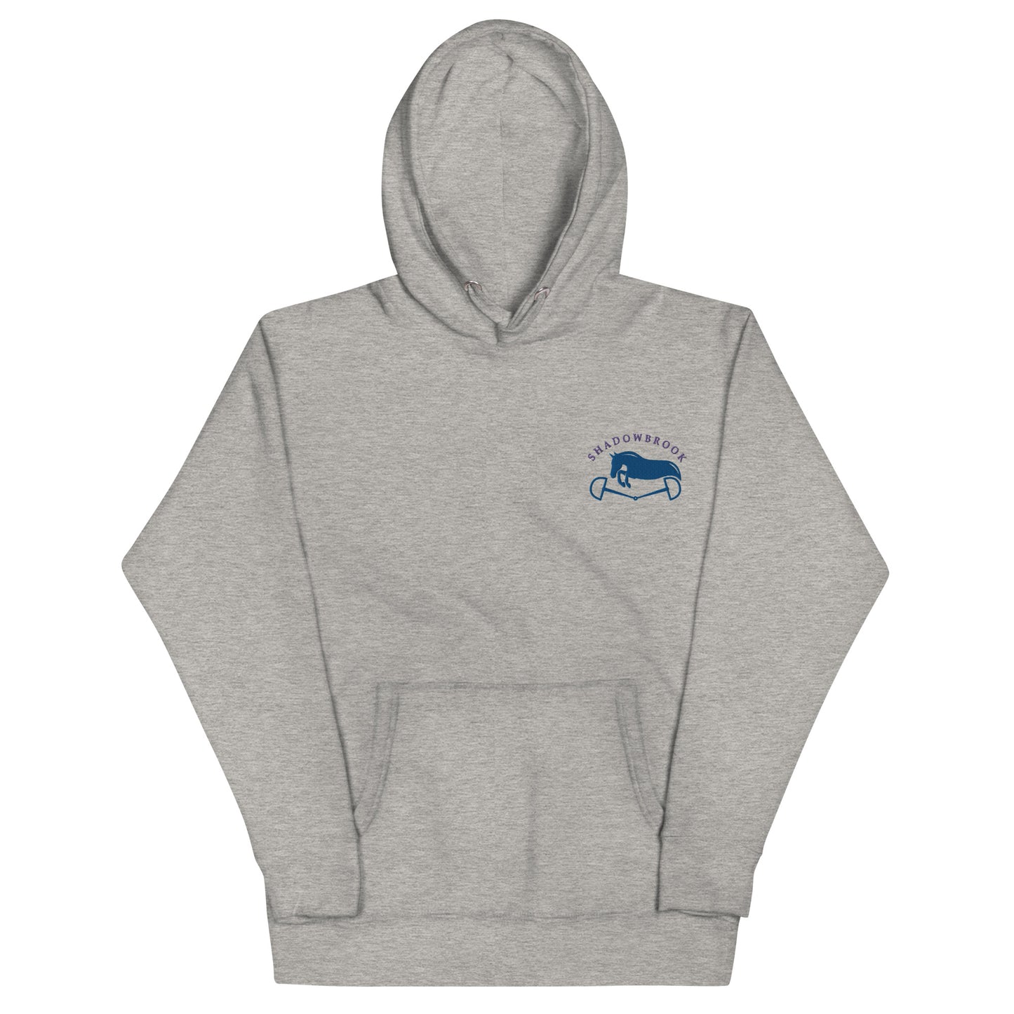 Shadowbrook Stables Light Grey Unisex Hoodie - Small Logo Front