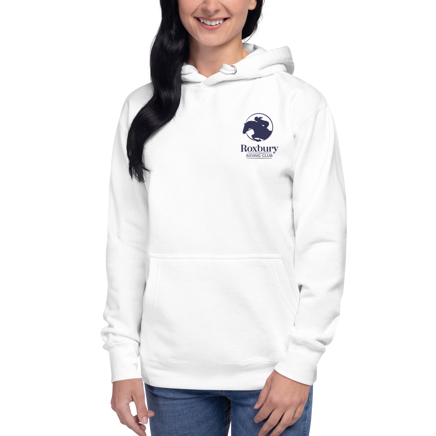 Roxbury Riding Club White Unisex Hoodie