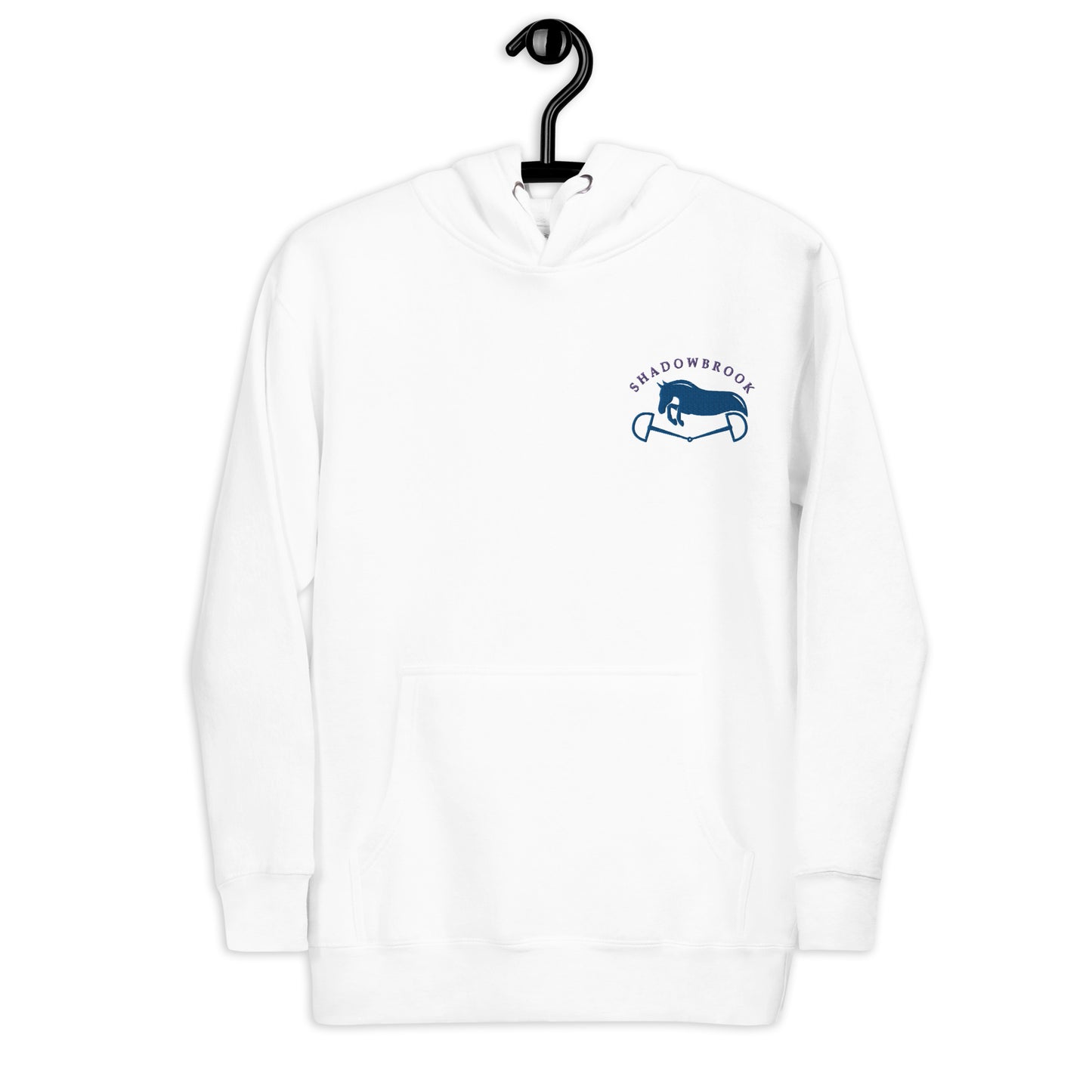 Shadowbrook Stables White Unisex Hoodie - Small Logo Front