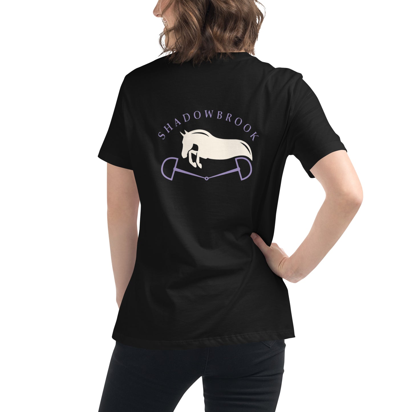 Shadowbrook Stables Black T-Shirt - Large Logo Back