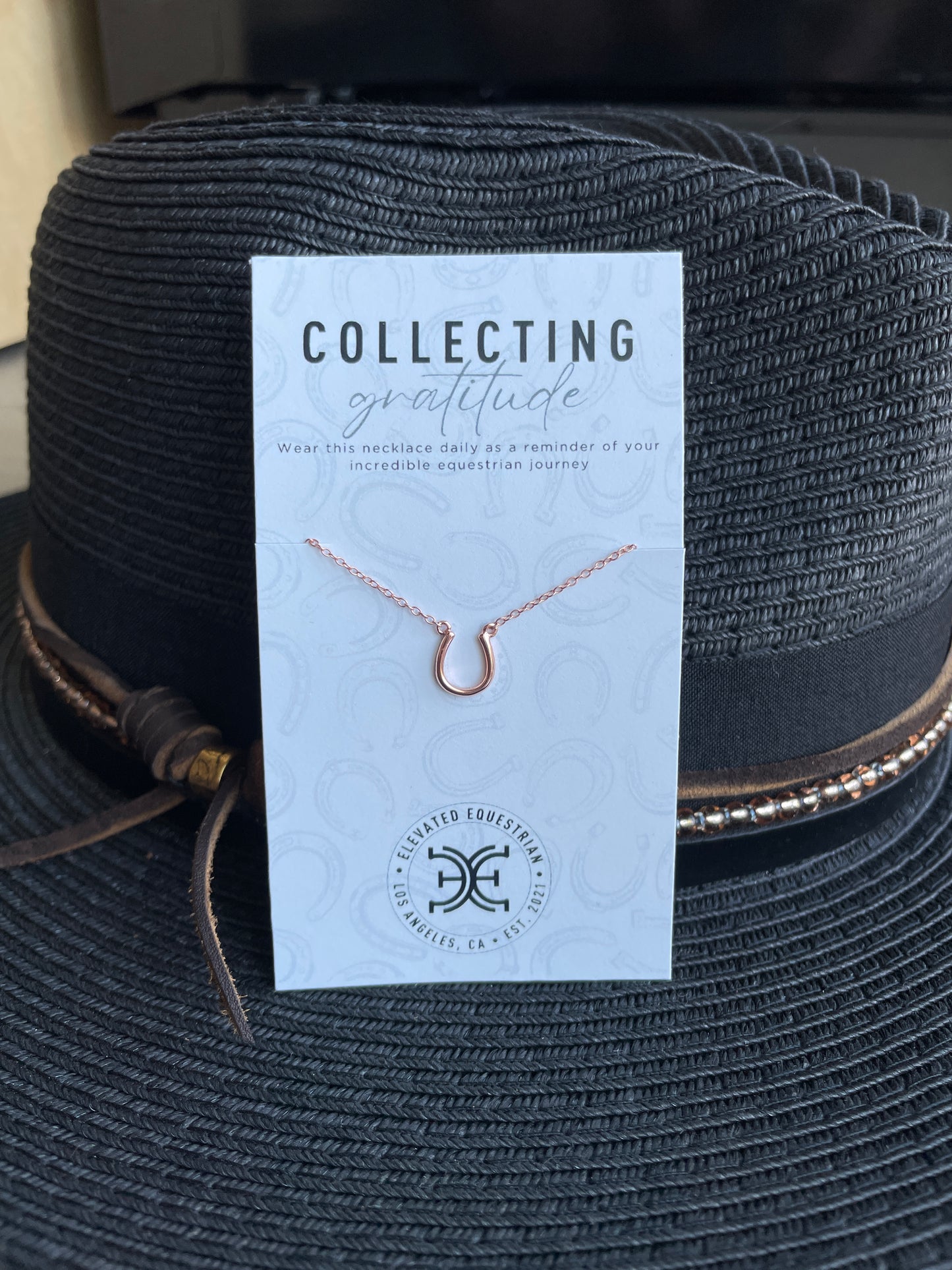 Horse Shoe Necklace - Rose Gold