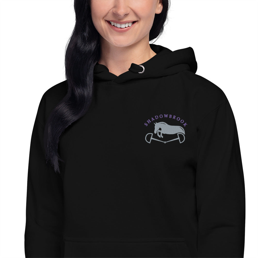 Shadowbrook Stables Black Unisex Hoodie - Small Logo Front