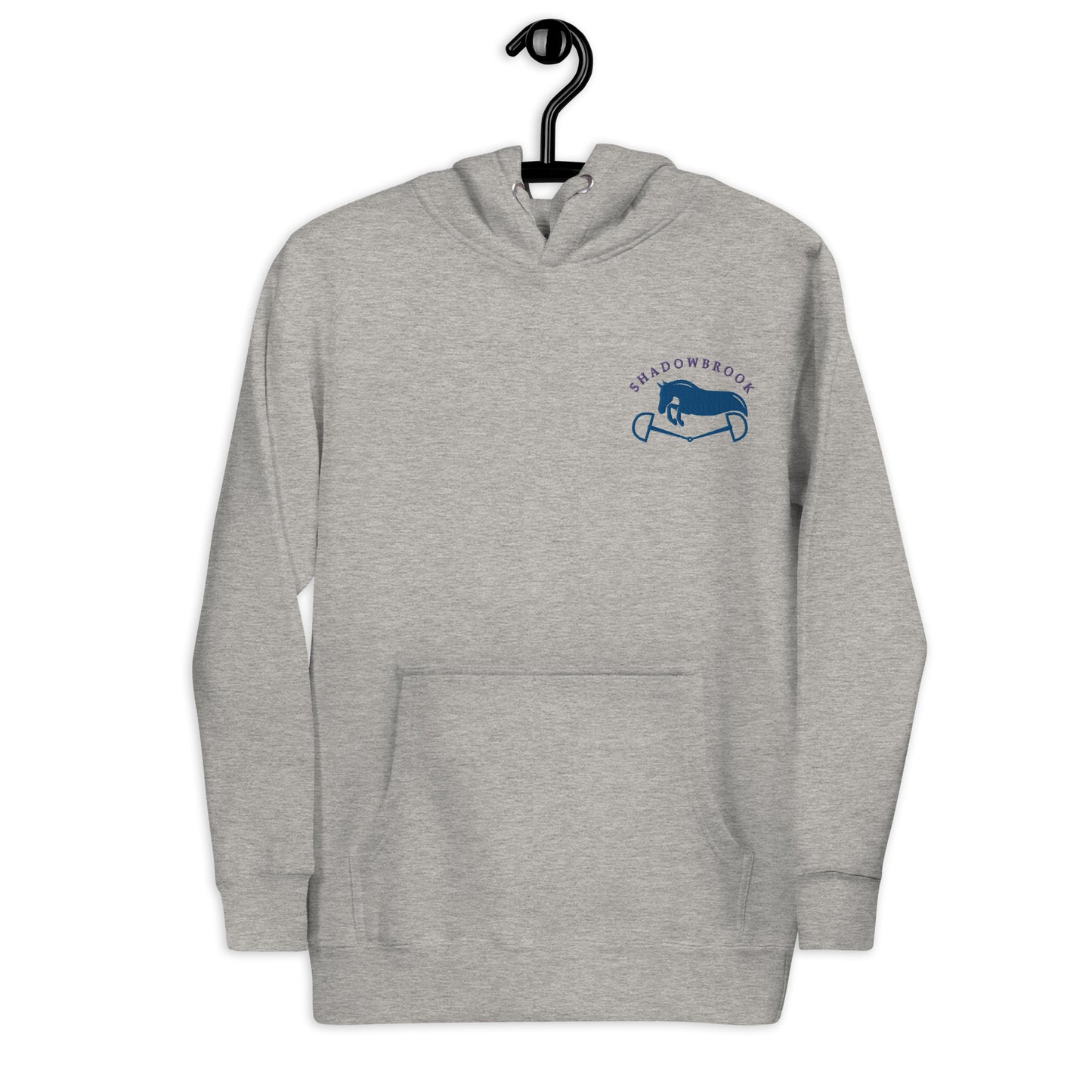 Shadowbrook Stables Light Grey Unisex Hoodie - Small Logo Front