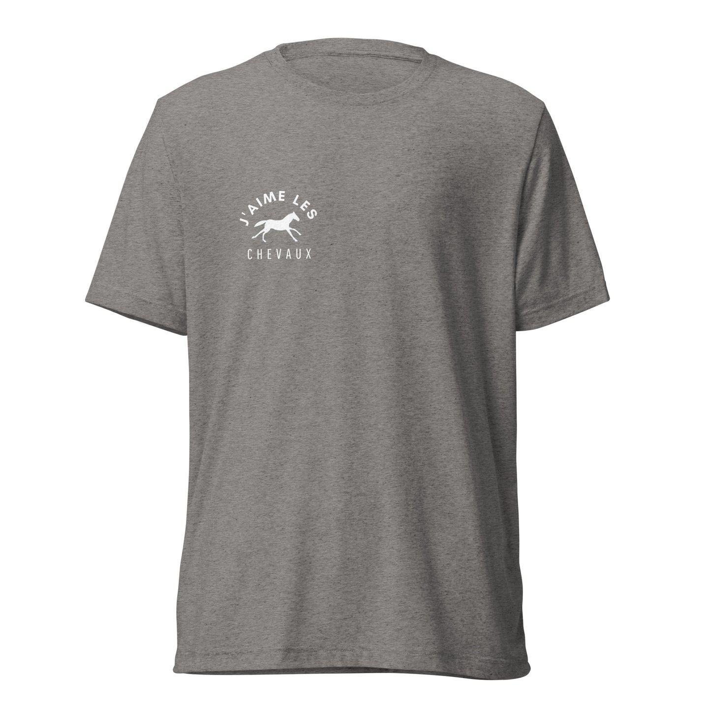 "I Love Horses" In French - Gray Unisex Short Sleeve T-shirt