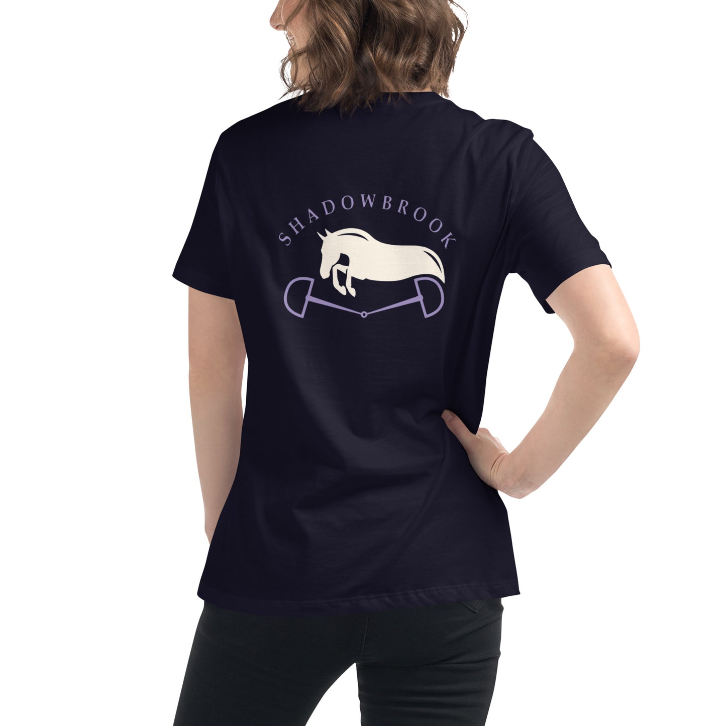 Shadowbrook Stables Navy T-Shirt - Large Logo Back